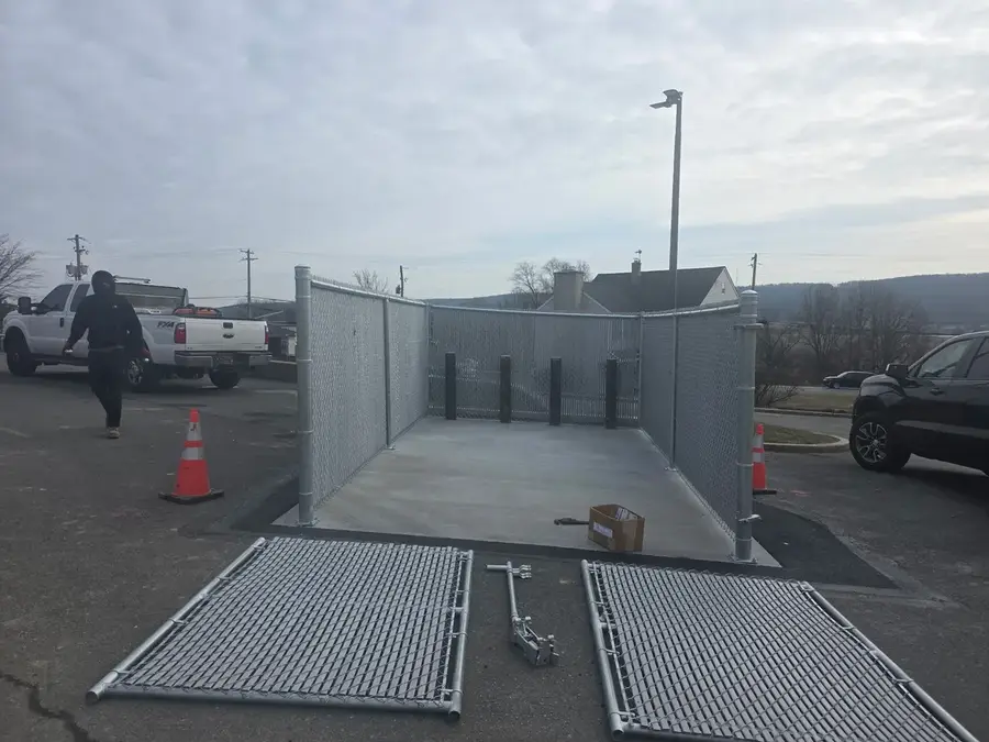 Commercial gate and fence enclosure
